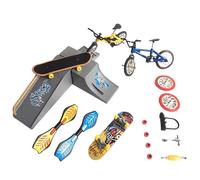 Mini Skate Doigt - Skate Parc Ramp - Rampe de Touche avec Mini Finger Skateboard Jouet Cadeau pour Les Enfants