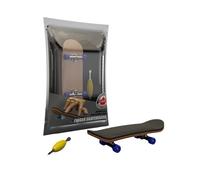 Mini skateboard à doigts - Design réaliste - Motif de planche vivante - Systèmes de roulement lisses - Poignées en plastique durable - Pour les tours du bout des doigts - Soulage le stress