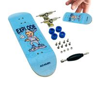 Mini skateboard en bois avec système de roue robuste, de préhension fine pour l'entraînement du contrôle et de l'équilibre, jouet portable de poche pour les qui écrivent