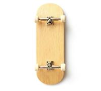 Mini skateboard professionnel 6 couches en bambou complet 100 x 33 mm + rondelles d'essieu, roues beiges de 34 mm | Old School 20th Anniversary Edition Beige II Roues