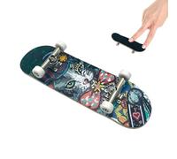 Mini Skateboards For Fingers - Professional Wooden Fingerboard With Real Bearing Wheels, High Performance Maple Wood Deck + 32mm Alloy Trucks, High Grade Synthetic Polymer Grip Tape - For Finger Skate