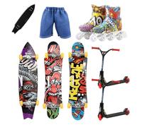 Mini skateboards pour les doigts Cadeaux de fête et kit de sportifs | Jouet Fingerboard Planche À Doigts Pour Fête Intérieur Maison Et Bureau École Dortoir Appartement Salle De Jeux