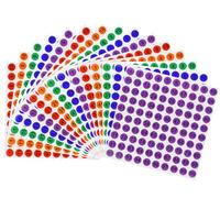 Mini Skater Lot de 25 feuilles d'autocollants ronds en vinyle pour inventaire - 1 à 100 chiffres consécutifs - Pour organiser une boîte de rangement, un casier, une salle de classe, un bureau, la