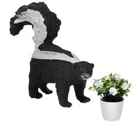 Mini Skunk Figurine Figurine Wild Animal Figures sauvages pour les fournitures de fête Gâteau Toppers Science Collection de bureau Décoration Animal Toys for Boys and Girls Zoo Animaux