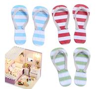 Mini Sliphores De Plage - Petites Sandales D'été, Objets De Chaussures Pour Poupées | Petites Pièces De Chaussures Décoratives, Réalistes Pour Scènes De Photographie Pour Le Style De La Maison