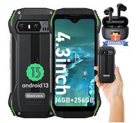 Blackview N6000 Mini incassable 4,3"" Android 13 - 8+256Go, 48MP, NFC, 3880mAh, MIL-STD-810H, Vert avec Airbuds