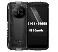 Mini Smartphone Incassable DOOGEE Fire 3 Ultra, 24Go+256Go, 20MP Vision Nocturne Caméra, 5,5" HD+, Format Compact+Prise en Main Facile, Batterie 8350mAh, IA Gemini, Téléphone Renforcé, NFC Noir
