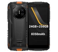 Mini Smartphone Incassable DOOGEE Fire 3 Ultra, 24Go+256Go, 20MP Vision Nocturne Caméra, 5,5" HD+, Format Compact+Prise en Main Facile, Batterie 8350mAh, IA Gemini, Téléphone Renforcé, NFC Orange