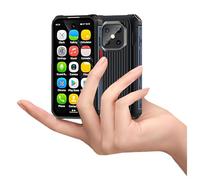 Mini smartphone robuste, mini téléphone mobile déverrouillé Android 12, 3000 mAh Batterie, 3,88 pouces IP68 Téléphone étanche double sim, lumière de camping,OTG,GPS,reconnaissance faciale ( Go+128Go)