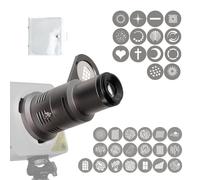 Mini Snoot optique Gobos Accessoires Spot, Snoot compatible avec GodoxA ML100BI, ML100R, Nanlitee FC-60B, FC-120B ZY Molus X100, CX100 avec 33Gobos.