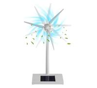 Mini Solar Windmill - Desktop Solar Powered Wind Turbine Model | Educational Home Decoration Toy for Kids, Classroom & Garden Display