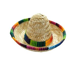 Mini Sombrero Hats, Woven Mexican Party Costume, Wide-Brim Festive Decorations, Secure and Comfortable Fit, Fun Birthday Wearables for Outdoor Celebrations, 6.3x6.3x7.09 inches