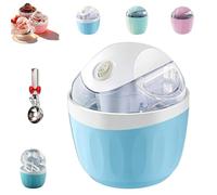 Mini-Sorbetière Compacte Pour La Maison, Appareil Individuel Pour Yaourts Glacés Et Sorbets Faits Maison, Bol Réfrigérant Pour Congélateur, Idéal Pour Des Douceurs Saines Et Personnalisées(Blue)