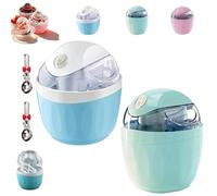 Mini-Sorbetière Compacte Pour La Maison, Appareil Individuel Pour Yaourts Glacés Et Sorbets Faits Maison, Bol Réfrigérant Pour Congélateur, Idéal Pour Des Douceurs Saines Et Personnalisées(Blue+Green)