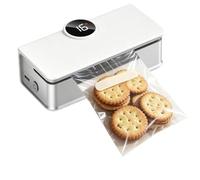 Mini Soudeuse à Sacs Rechargeable Réglable 6 Niveaux Sous Vide | Scelleuse Électrique de Sachets de Chips à Écran LED Appartement/Petit-Déjeuner/Déjeuner/Sandwich/Stockage
