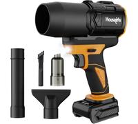 Mini souffleur à feuilles et aspirateur 2 en 1 compatible avec batterie DeWalt 20 V MAX (outil uniquement), 450 CFM, sans fil, petit souffleur turbo pour sèche-linge de voiture et balayage de terrasse