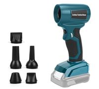 Mini souffleur à feuilles sans fil compatible avec Bosch 18 V, 30 m/s, 130 000 tr/min, moteur sans balais, 5 buses incluses, léger et portable pour terrasse, pelouse, nettoyage de voiture et camping