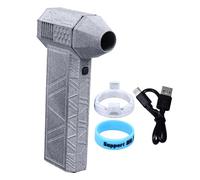 Mini souffleur à jet d'air portable 130 000 tr/min, alimenté par turbine, pour le nettoyage extérieur de voitures, ordinateurs et claviers (gris).