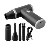 Mini souffleur à poussière Turbo Strong avec lumière LED, 120 000 tr/min pour un nettoyage rapide et efficace (noir gris)