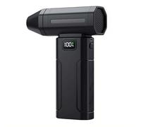 Mini souffleur d'air sans fil 5 vitesses réglable 100 000 tr/min avec batterie rechargeable de 6000 mAh et lumière LED pour nettoyage de PC, refroidissement extérieur, barbier, clavier, voiture