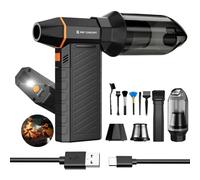 Mini Souffleur Dépoussiéreur Électrique 2en1 LCD 3 Vitesses LED Portable