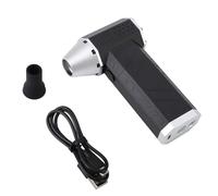 Mini souffleur Sec à Jet Turbo, dépoussiéreur électrique Rechargeable avec Moteur sans balais de 120 000 TR/Min, 3 Vitesses et lumière LED pour Le Nettoyage électronique et l’utili (Noir + Argent)