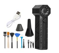 Mini souffleuse à neige - Nettoyeur de poussière électrique, machine de nettoyage de feuilles et de neige avec turbine, buse magnétique et ensemble de brosses | Mini souffleur pour garage, pelouse