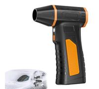 Mini souffleuse à neige thermique pour voiture, souffleur d'air portable sans fil à 3 vitesses réglables, souffleuse à neige turbo haute vitesse de 130 000 tr/min pour le déneigement,Orange-15.3*10.2*