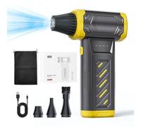 Mini souffleuse à neige turbo 130 000 tr/min pour voiture avec buse, souffleur turbo portable pour déneigement et nettoyage de la maison