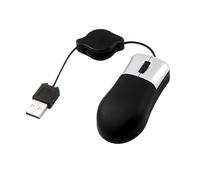 Mini souris de voyage avec câble rétractable et USB filaire, prise en main pour Apple Mac, HP, Dell, Lenovo, Thinkpad, Sony, Asus, Acer, tablette, PC, ordinateur portable