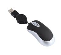 Mini souris filaire de petite taille, portable, optique USB avec cordon USB rétractable, souris compacte pour petites mains, pour PC, ordinateur portable, bureau, maison, école, enfants, filles