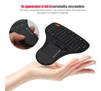 Mini souris intelligente à commande tactile, clavier multimédia sans fil 2.4 ghz, 2 en 1