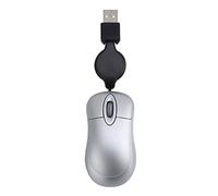 Mini Souris Optique rétractable Portable Mini Souris Filaire USB ergonomie Souris de Bureau à Domicile pour Ordinateur PC Portable (Gris)