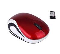 Mini Souris sans Fil Ordinateur Gaming Petite Souris Portable 1600DPI Optique USB Ergonomique Souris USB pour PC Ordinateur Portable Cadeau (Rouge)