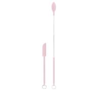 Mini spatule - 2 tailles - Spatule de maquillage petite pour cosmétiques - Ensemble de petites spatules en silicone anti-adhésif pour la cuisine, pot fin, lotion, maquillage, cosmétiques de beauté