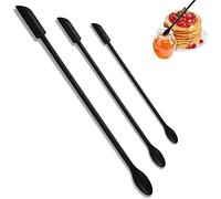 Mini-Spatule en Silicone Cosmétique Double Extrémité, Petite Spatule,Mini Spatules en Silicone,Petite Cuillère Réutilisable de Maquillage en Caoutchouc,3PC Dernière Goutte pour la Beauté et Cuisine
