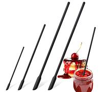 Mini spatule en silicone, petite spatule grattoir en silicone pour bouteille étroite, résistante à la chaleur, sans BPA, longue poignée, agitateur de lotion pour obtenir la dernière goutte des