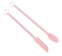 Mini Spatule Télescopique en Silicone et Acier Inoxydable Rose | Outil Multifonction Pratique, Facile à Ranger Transporter, pour Desserts et Pâtisserie