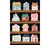 Mini Spice Houses Town: Village Notebook, Little jars village, Kitchen Lined Journal, Recipe book, cute, girly, chef, vintage cookbook