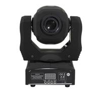 Mini Spot 60W LED Moving Head Light, 7 couleurs + blanc, contrôle DMX512, corps noir, EU