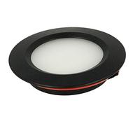 Mini spot à LED encastrable rond, 3 W, 12 V AC / CC, 24 V CC, trou de 50 mm, en aluminium satiné