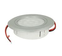 Mini Spot Encastré Led Gradateur Tactile Dimmable On Off DC 12V 2,5W Trou Rond 60mm (ARGENT, 3000K)