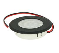 Mini Spot Encastré Led Gradateur Tactile Dimmable On Off DC 12V 2,5W Trou Rond 60mm (NOIR, 4500K)