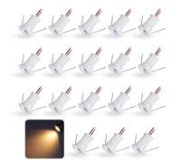 Mini Spot LED Encastrable 1W 12V IP65 18pcs Ø15-18mm Blanc Chaud 30° | Diamètre de Perçage Ø15-18mm, Petite Taille Éclairage Encastré, Pour Meuble Niche Vitrine Maquette Spots de Plafond étoilé