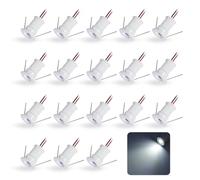 Mini Spot LED Encastrable 1W 12V IP65 18pcs Ø15-18mm Blanc Froid 30° | Diamètre de Perçage Ø15-18mm, Petite Taille Éclairage Encastré, Pour Meuble Niche Vitrine Maquette Spots de Plafond étoilé