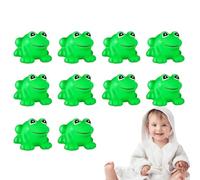 Mini Squeaky Frog - 1.73-inch Floating Rubber Toy, 10x Squeak Float Miniature Frog Set, Bathtub Shower Pool Water Decoration | Cute Tiny Prize for Classroom Carnival Birthday Party Kids Gift Giveaway