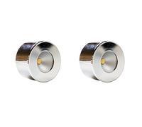 Mini-Star Kit de spot LED encastré lampe sous meuble projecteur encastrable chrome aluminium, choix : lot de 2 chrome