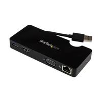 STARTECH.COM Mini station d’accueil USB 3.0 universelle - Pour ordinateur portable avec HDMI ou VGA, GbE, USB 3.0