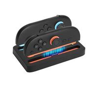 Mini station d'accueil pour Switch 2,Mini station d'accueil 2-en-1 pour Nintndos Switch 2 Joy Cons Controllers avec voyant lumineux 2 couleurs,Station de charge compacte à 2 ports avec câble de charge