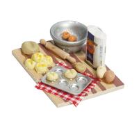 Mini Station De Fabrication De Pâtisserie, Planche À Découper De Cuisine, Fabrication De Cadeaux 1:12 Maison De Jouets 1:12 Maison Outils Scène Poupée Poupée Enfants Décoration Q1t4